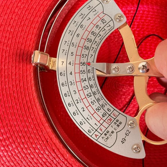 Vintage Wide Brimmed Derby Hat Red Flat Top Lace Bow Dramatic Silhouette - Picture 10 of 14